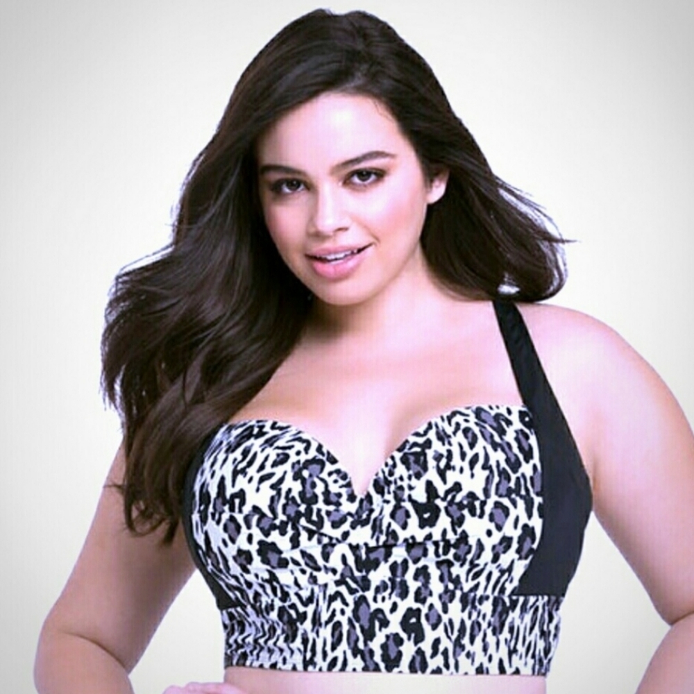 NWT Torrid Cheetah Underwire Swim Top
